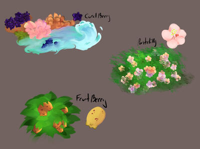 Various Flora Concepts by CosmicPvppy